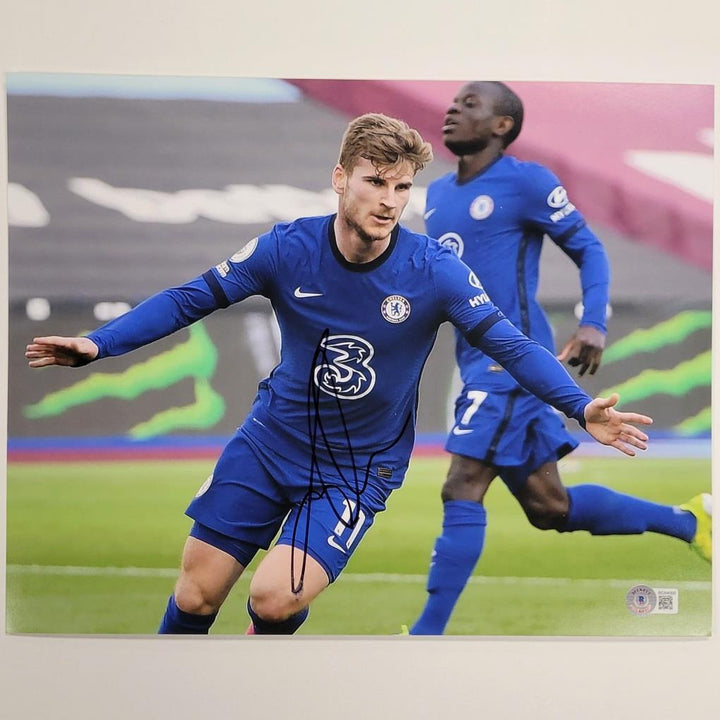 Timo Werner signed Chelsea 11x14 photo #1 Germany autograph (A) Beckett BAS Holo