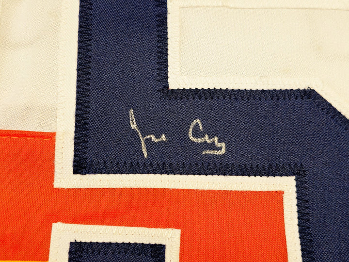 Houston Astros Jose Cruz Sr Signed White, Orange & Yellow Baseball Jersey JSA