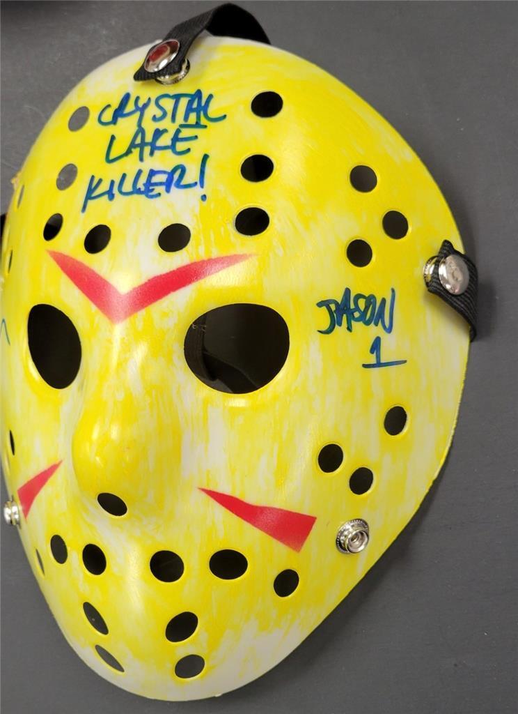 Ari Lehman signed Crystal Lake Killer Friday the 13th Mask autograph Beckett BAS