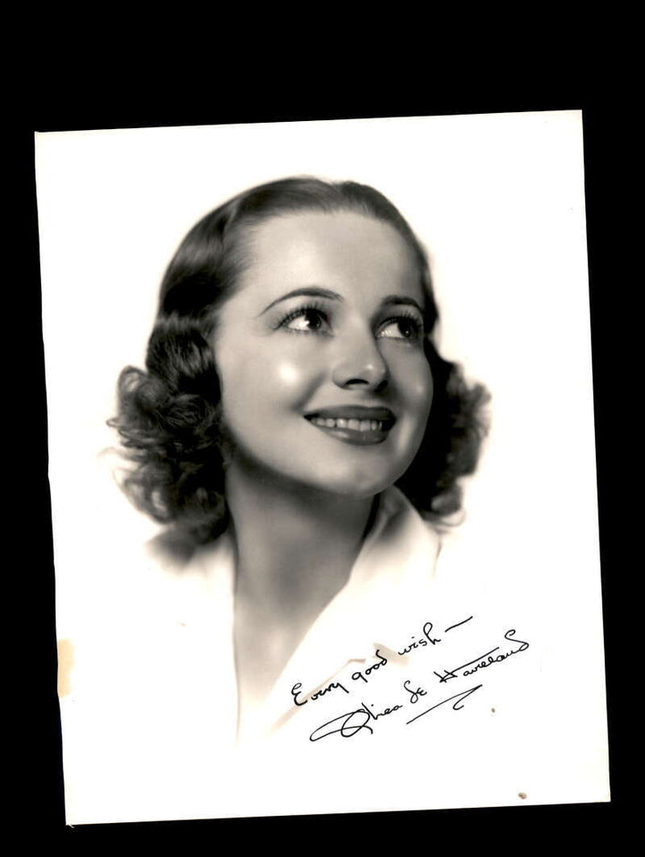 Olivia de Haveland JSA Coa Vintage Signed 8x10 Photo Autograph