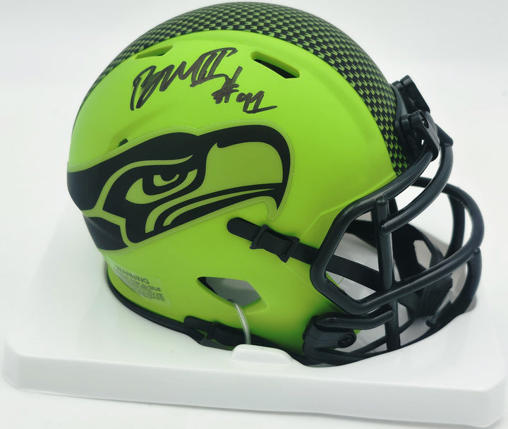 Byron Murphy II Signed Seahawks Rave Green Speed Mini Helmet (Smudged) MCS Holo
