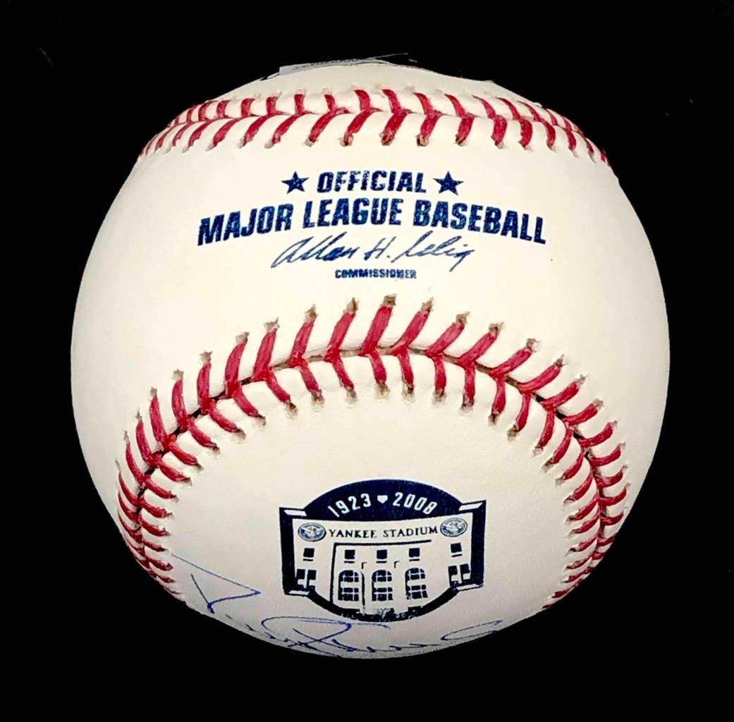 Darryl Strawberry autograph signed Yankee Stadium Baseball BAS Beckett Witness