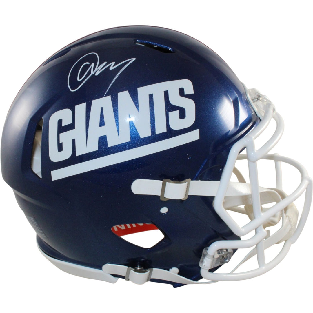 Abdul Carter Autographed New York Giants Pro Color Rush Helmet Beckett W 56880