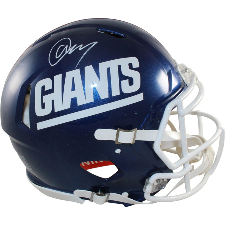 Abdul Carter Autographed New York Giants Pro Color Rush Helmet Beckett W 56880