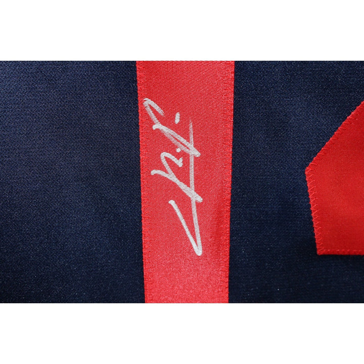 Christian Pache Autographed/Signed Pro Style Blue Jersey JSA 43540