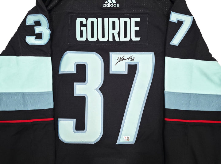 Kraken Yanni Gourde Signed Blue Adidas Primegreen Jersey Size 54 Fanatics
