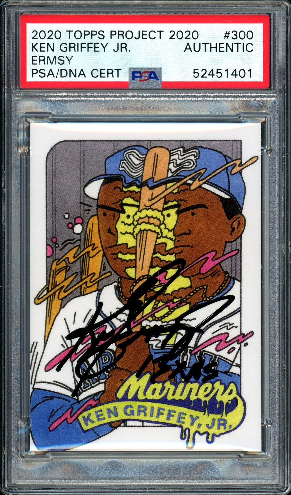 Ken Griffey Jr. Signed Topps Project 2020 Ermsy Card 300 13xAS #1/1 PSA/DNA