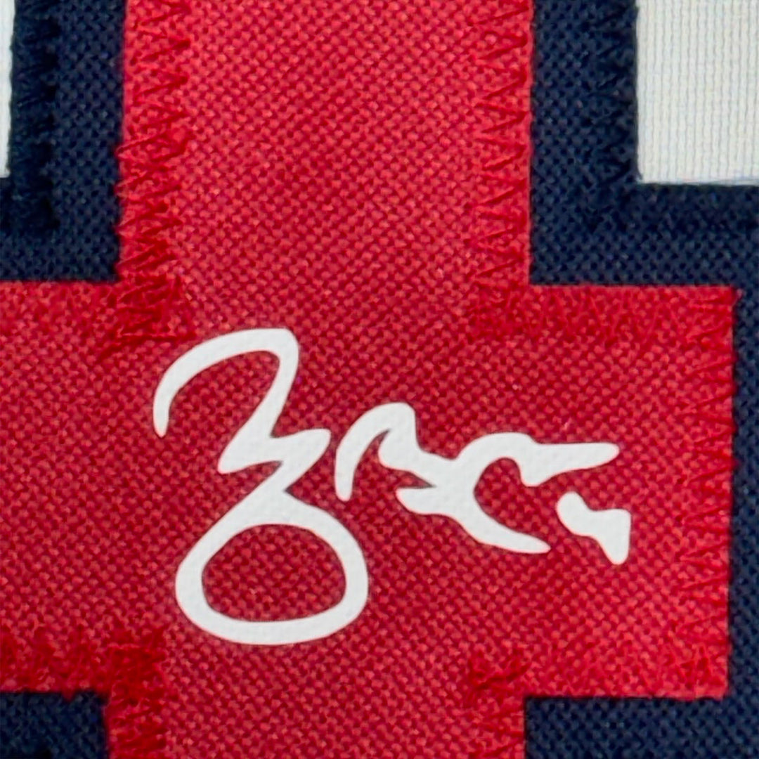 Framed Facsimile Autographed Yadier Molina 33x42 White Reprint Laser Auto Jersey