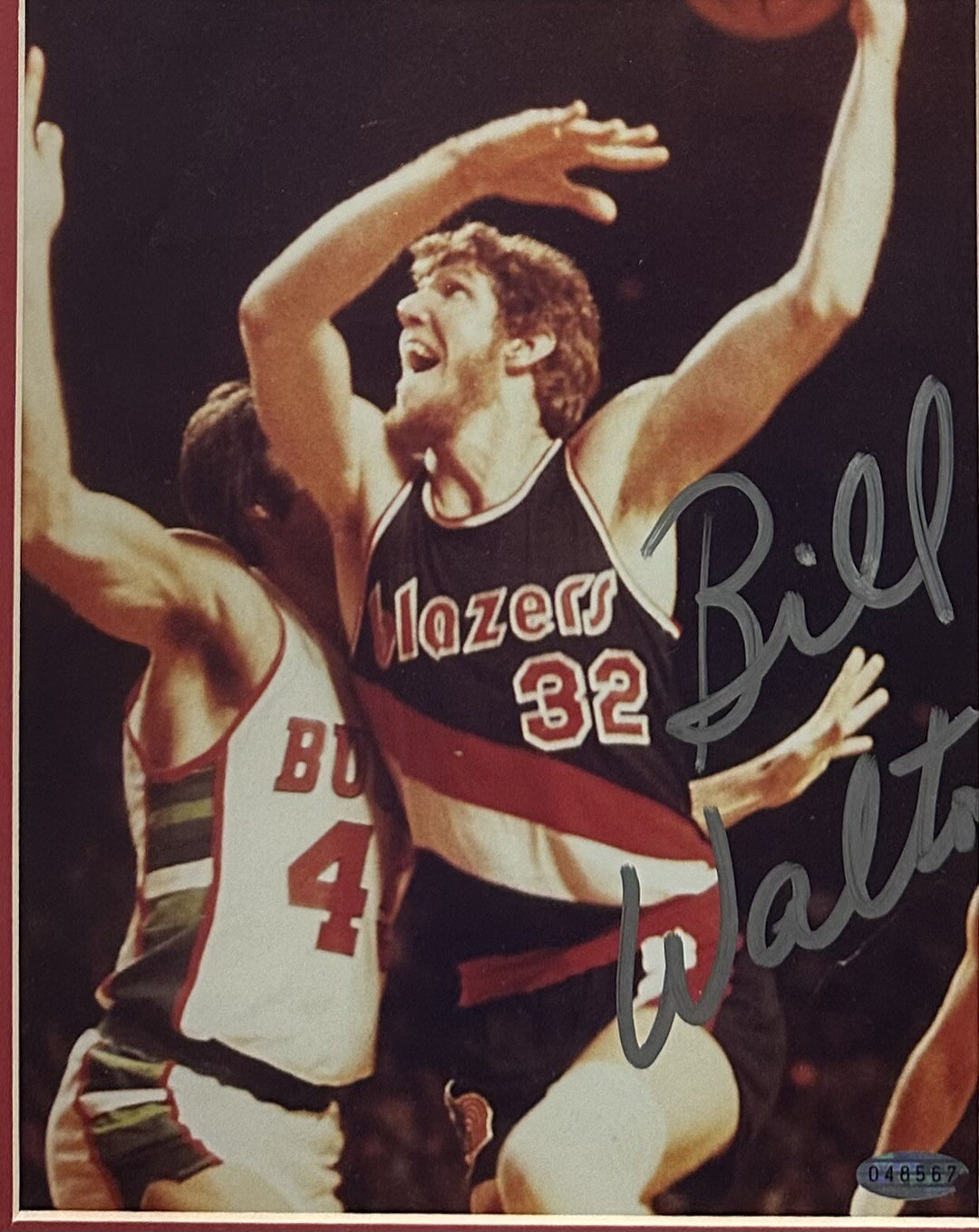 Bill Walton Signed 8x10 Framed Photo Blazers Mint Autograph Steiner COA HOF