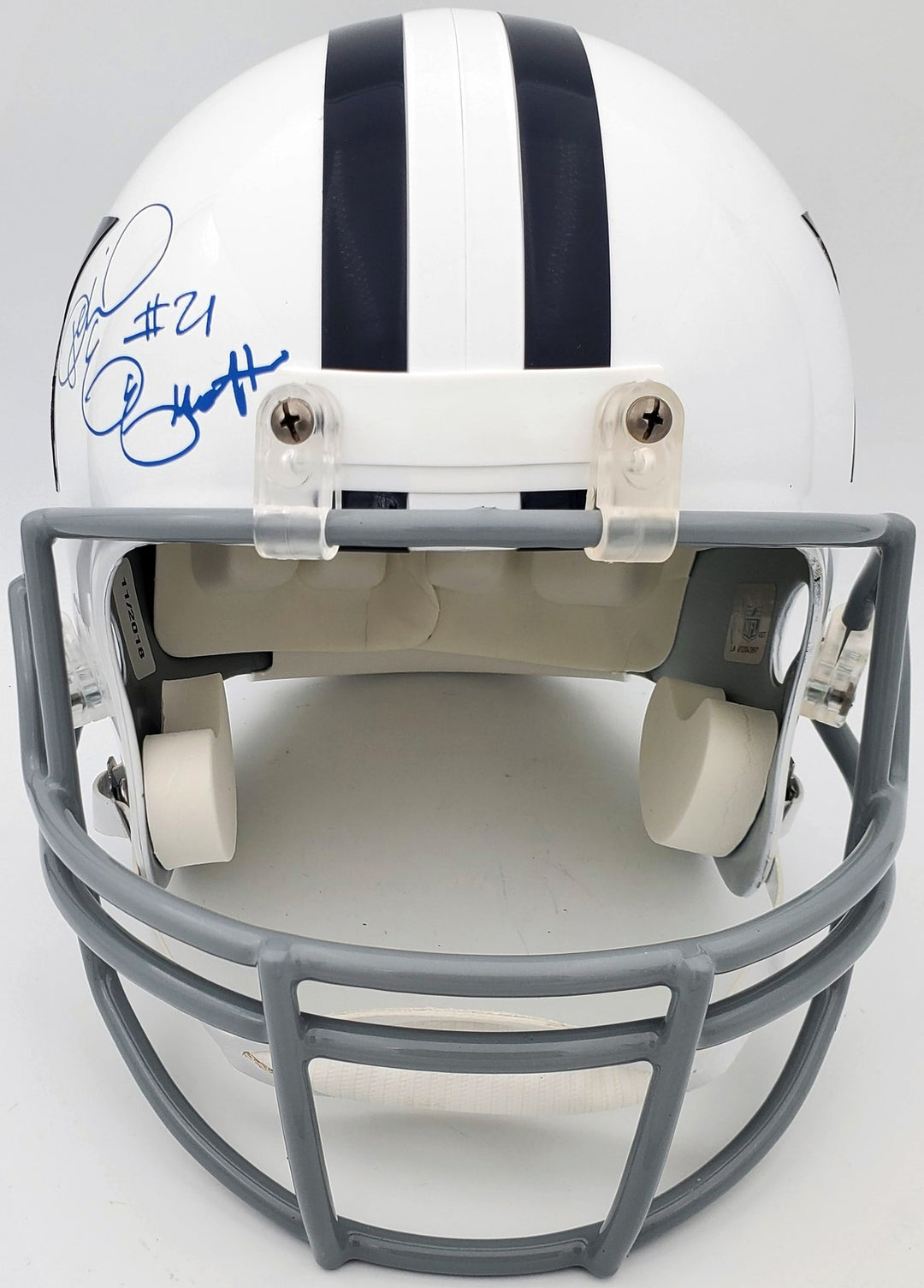 Ezekiel Elliott Signed Dallas Cowboys Thanksgiving Full Size Replica Helmet