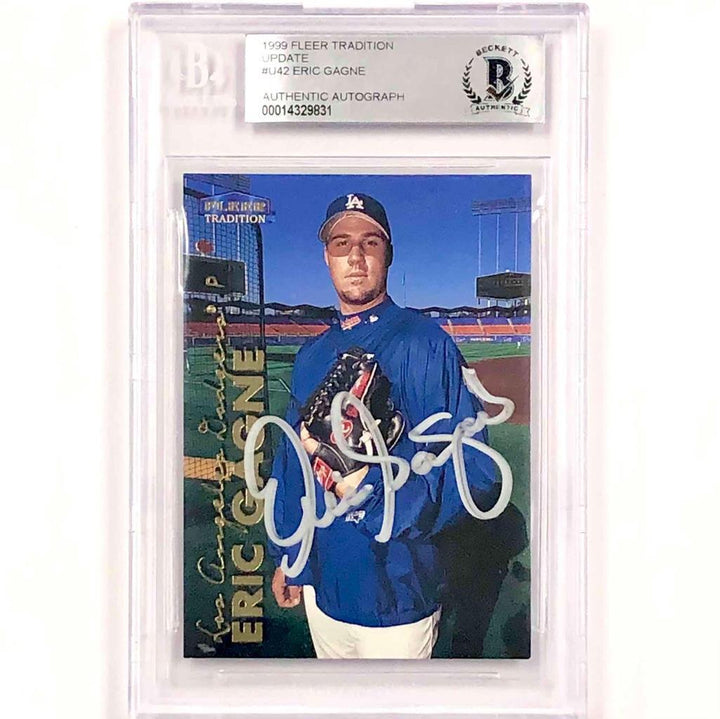 Eric Gagne full autograph signed 1999 Fleer Tradition RC rookie BAS BGS Beckett