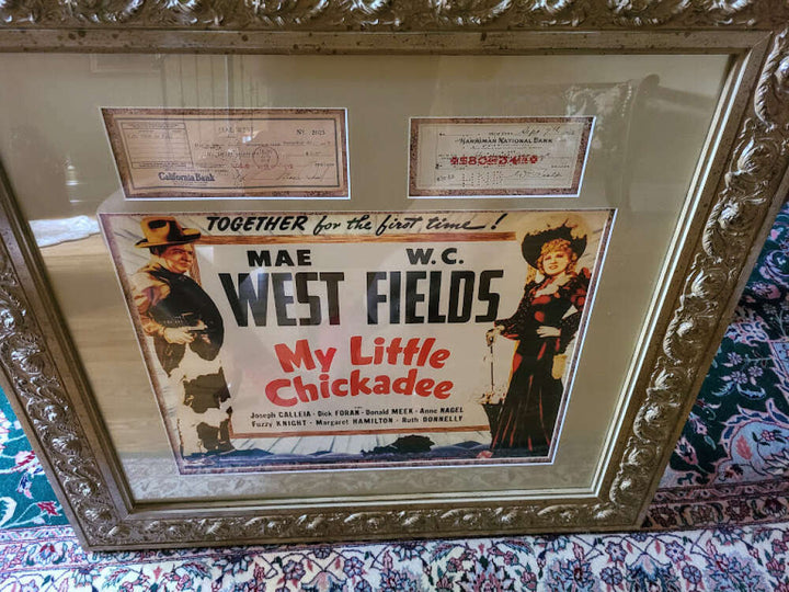 WC Fields Mae West JSA Loa Signed Dual Check Display Framed 35x34 Museum Quality