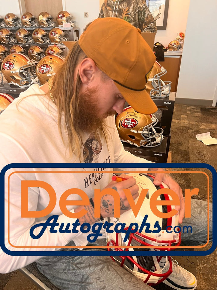 George Kittle Signed San Francisco 49ers Pro Retro Helmet Bay Faithful BAS 55472
