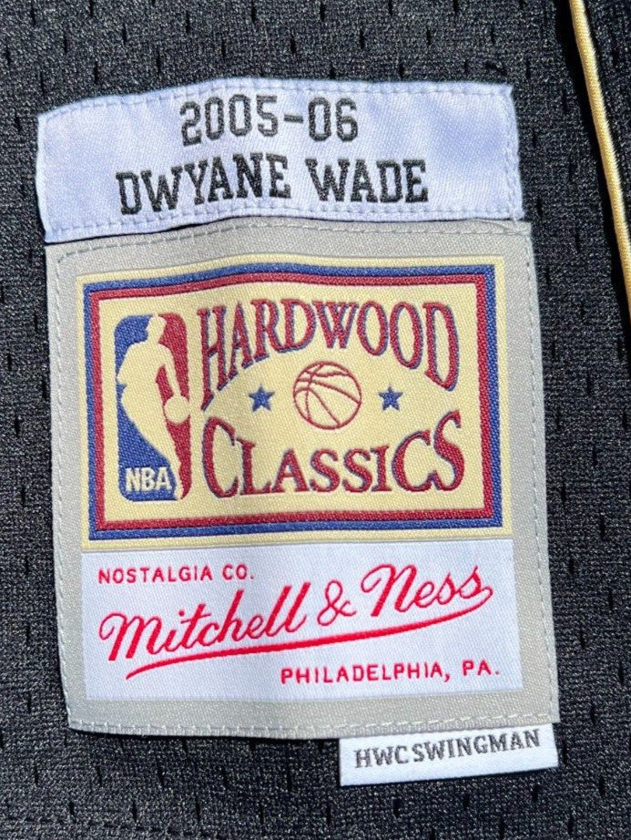 DWYANE WADE SIGNED MIAMI HEAT MITCHELL & NESS GOLD BASKETBALL JERSEY JSA
