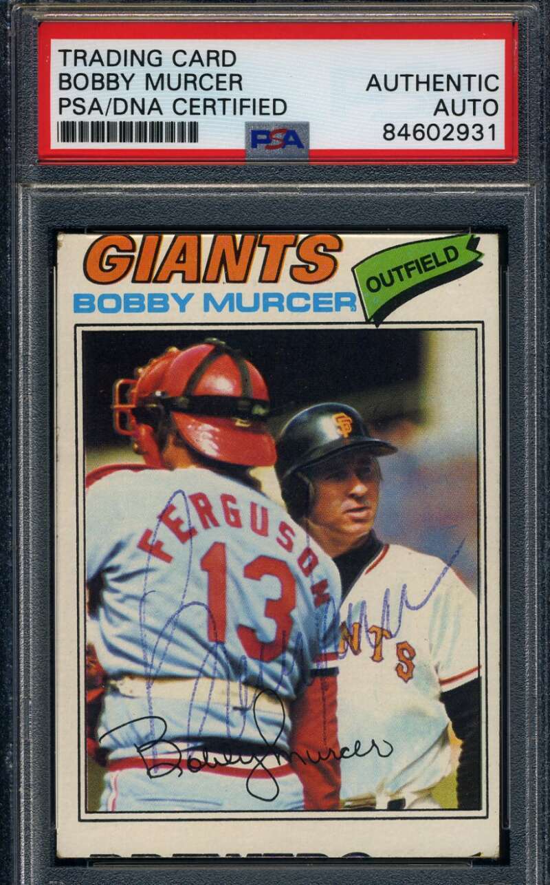 Bobby Murcer PSA DNA Coa Signed 1977 Topps Autograph
