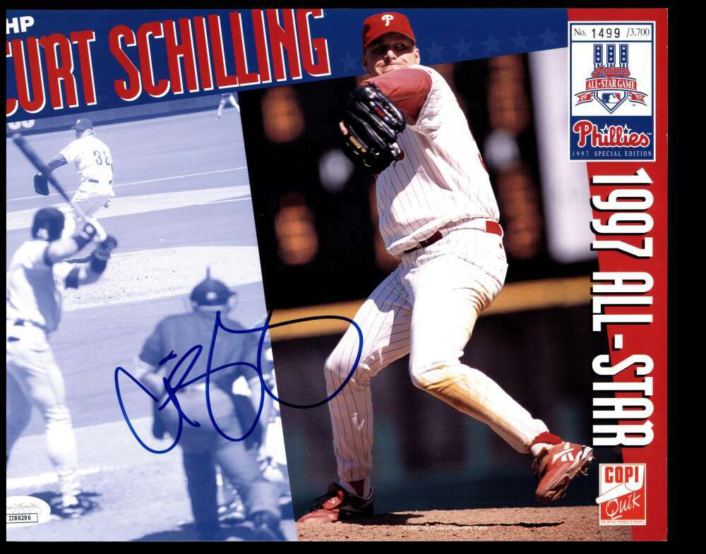 Curt Schilling JSA Coa Hand Signed 1997 All Star 8x10 Photo Autograph