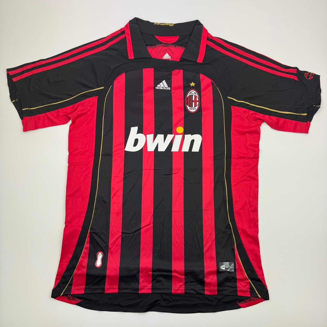 Autographed/Signed Andrea Pirlo AC Milan Black/Red Futbol Jersey BAS COA
