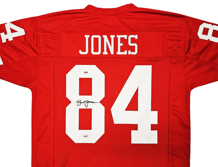 San Francisco 49ers Brent Jones Autographed Signed Red Jersey PSA/DNA