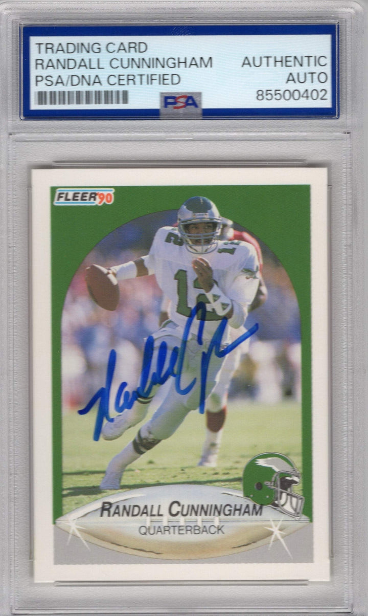 Randall Cunningham 1990 Fleer Autographed Card PSA Auto Authentic