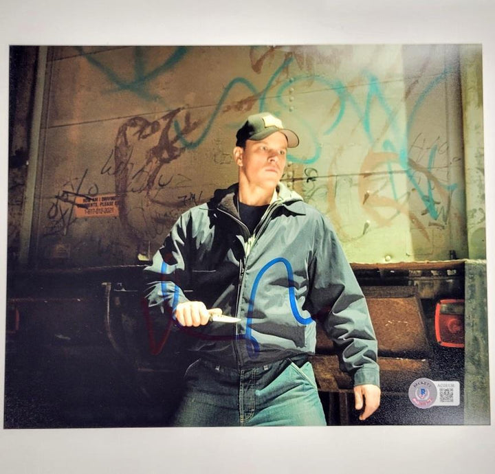Matt Damon signed The Departed 8x10 photo autograph Beckett BAS *Blemished*