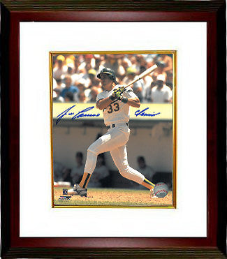 Jose Canseco signed Oakland A's MLB 8x10 Photo Custom Framed  Chemist Insc  -JSA