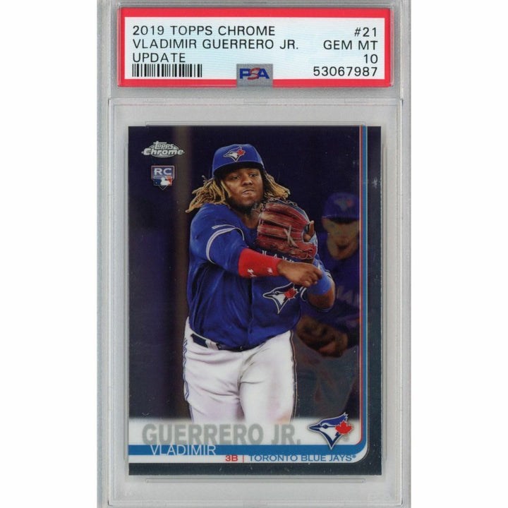 Graded 2019 Topps Chrome Update VLADIMIR VLAD GUERRERO JR #21 Rookie Card PSA 10