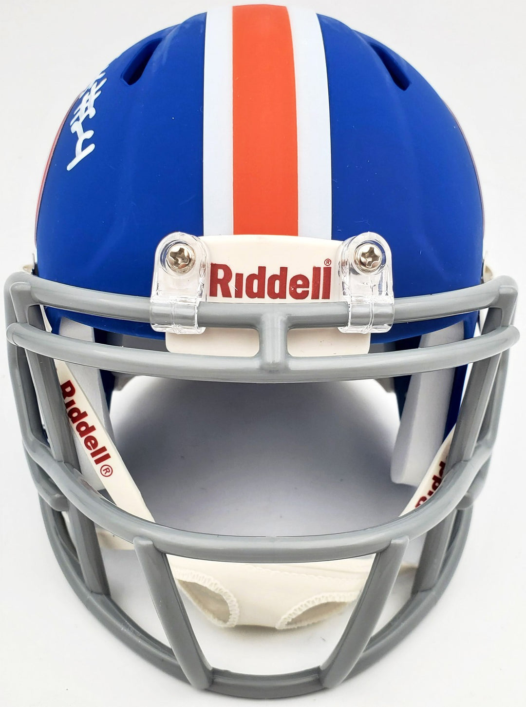 Kyle Pitts Signed Florida Gators Flat Matte Blue Speed Mini Helmet Beckett