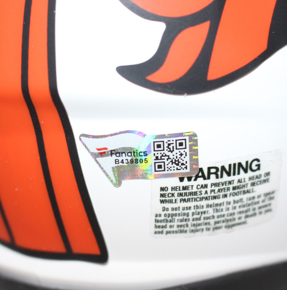 Russell Wilson Autographed Denver Broncos Lunar Mini Helmet FAN 36560