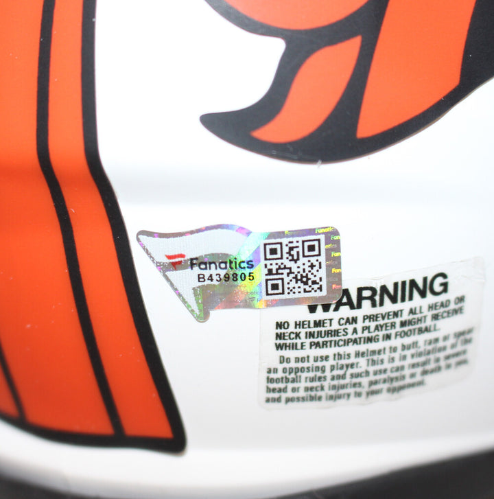 Russell Wilson Autographed Denver Broncos Lunar Mini Helmet FAN 36560