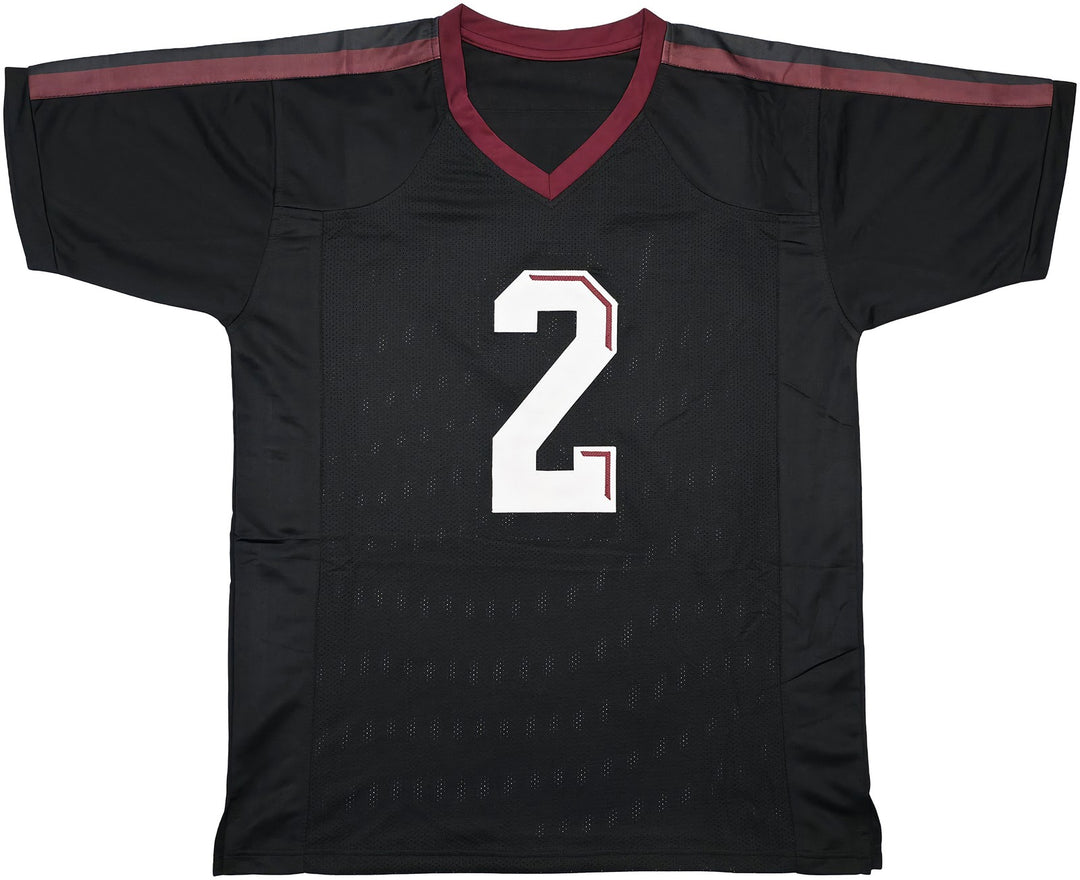 Texas A&M Aggies Johnny Manziel Signed Black Jersey "12 HT" Beckett Witness