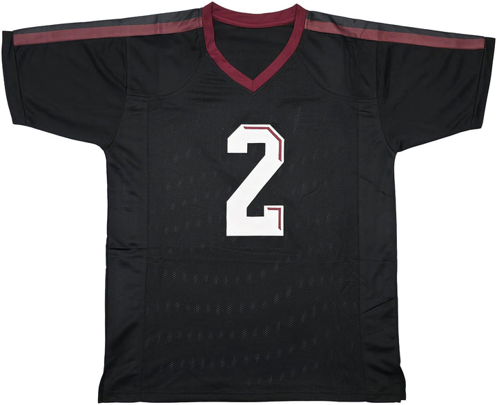 Texas A&M Aggies Johnny Manziel Signed Black Jersey "12 HT" Beckett Witness