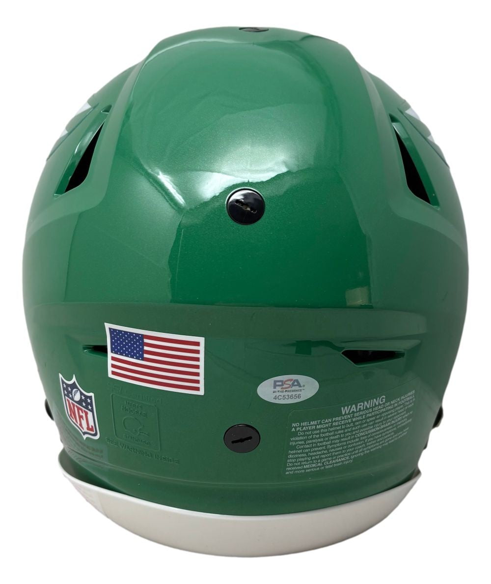 Saquon Barkley Signed Eagles FS Kelly Green Authentic SpeedFlex Helmet PSA/DNA