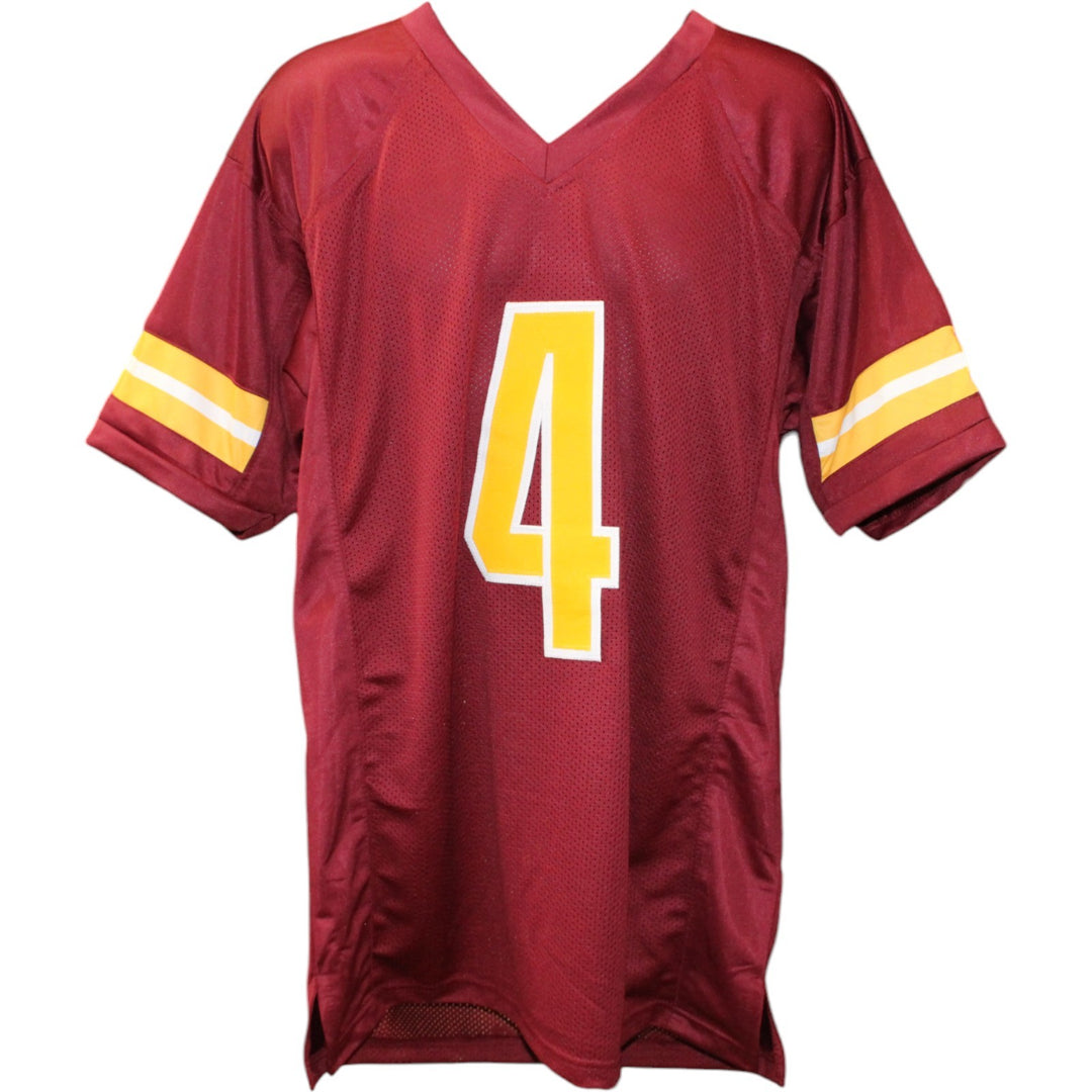 Frankie Luvu Autographed/Signed Pro Style Red XL Jersey Beckett Witness 51836