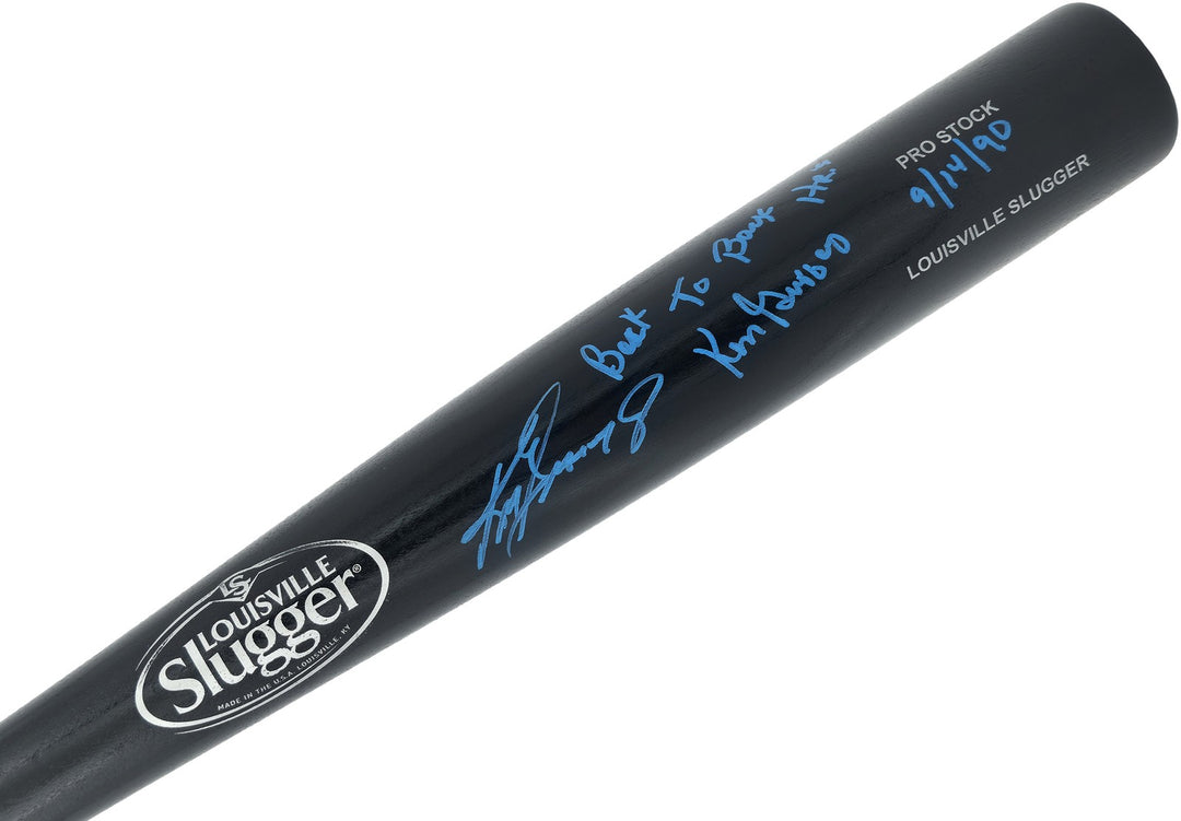 Ken Griffey Jr. & Sr Auto Black L Slugger Pro Stock Bat Mariners Back To Back HR