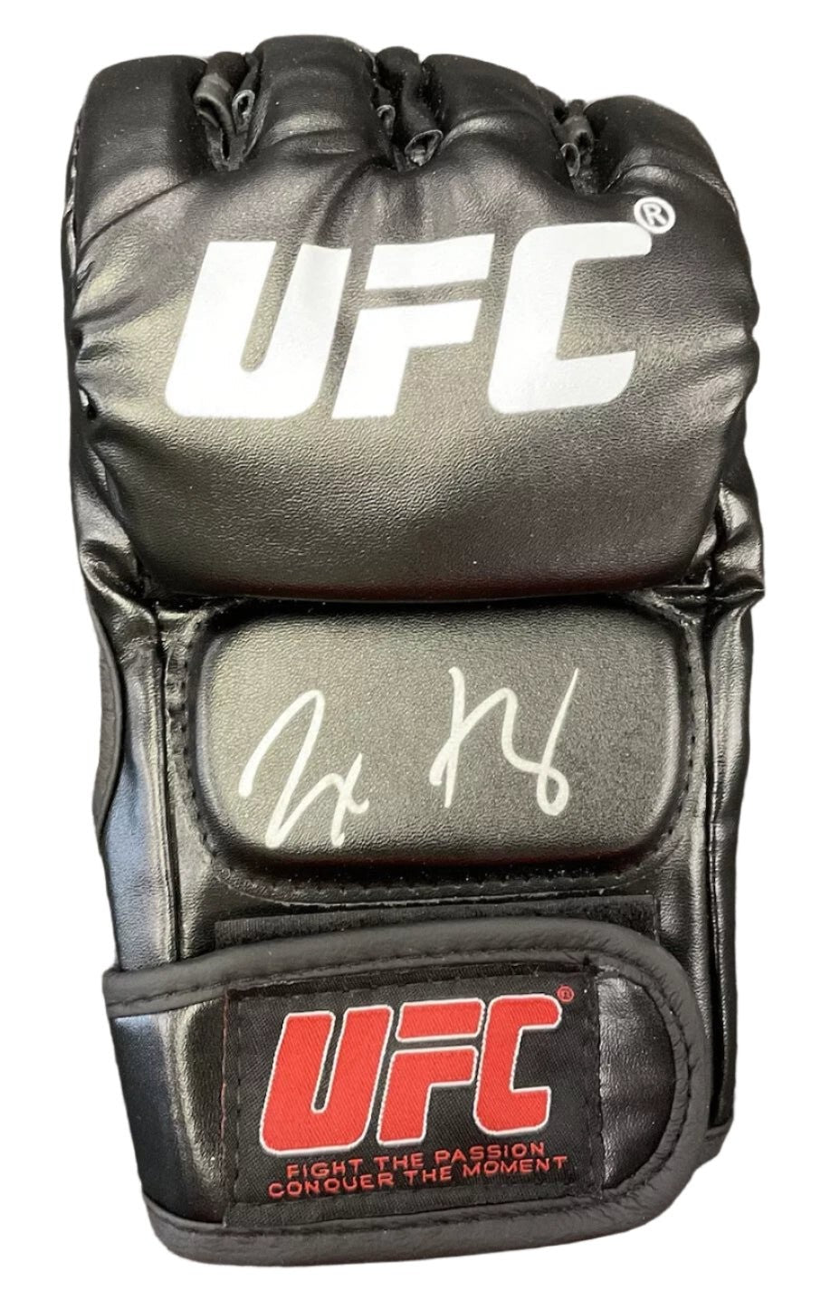 Autographed/Signed Max Holloway Blessed UFC Black Glove JSA COA Auto