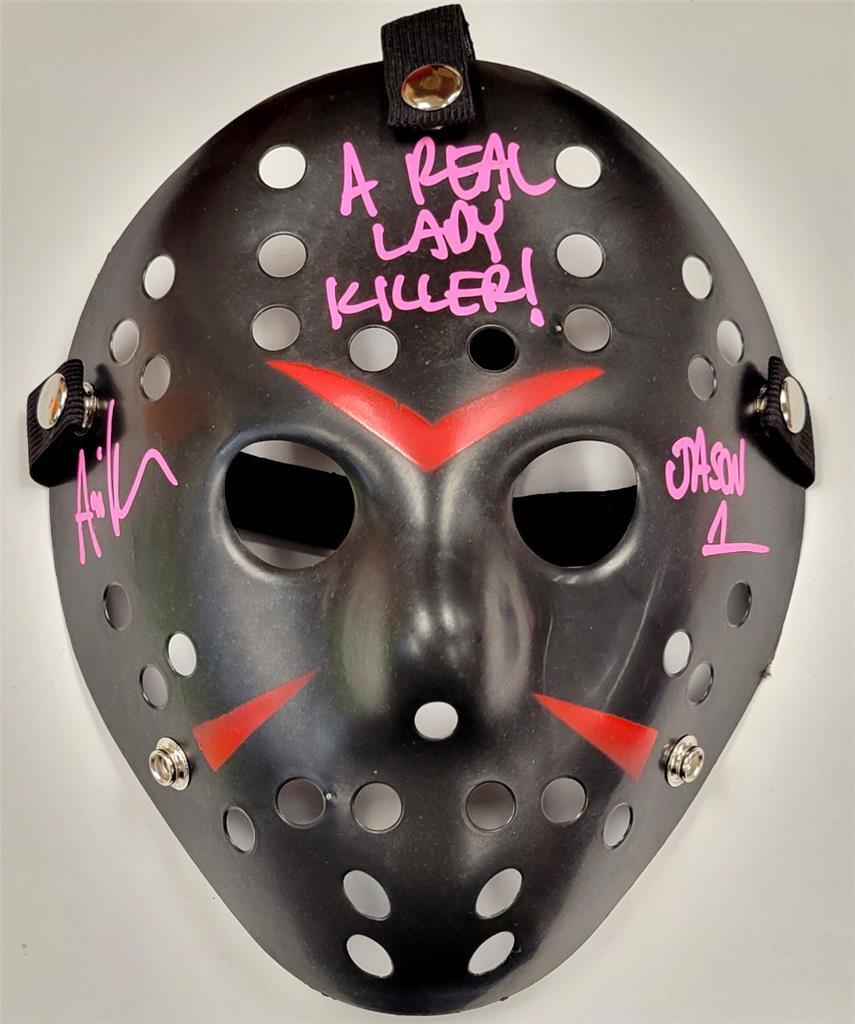 Ari Lehman signed "A Real Lady Killer" Friday 13th Mask autograph Beckett BAS