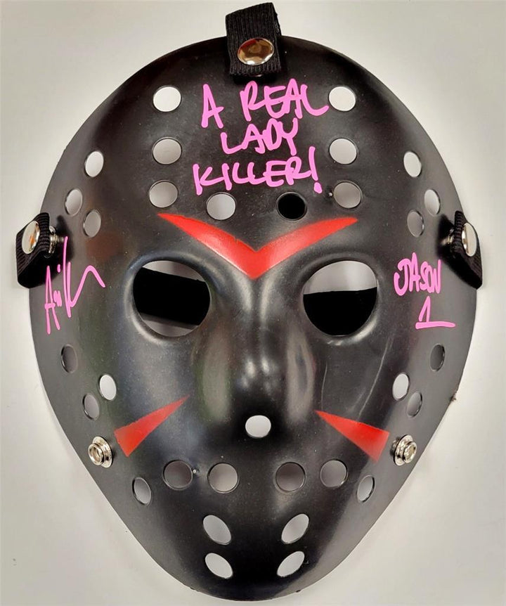 Ari Lehman signed "A Real Lady Killer" Friday 13th Mask autograph Beckett BAS