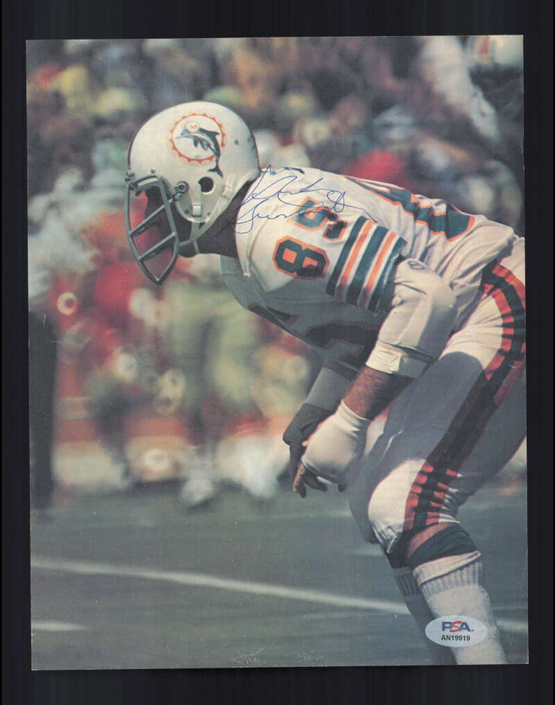 Nick Buoniconti PSA DNA Signed  Vintage 8x10 Photo Autographed Dolphins 70`s