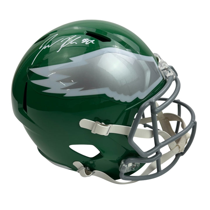 Autographed/Signed Jason Kelce Eagles Kelly Green FS Football Helmet PSA COA