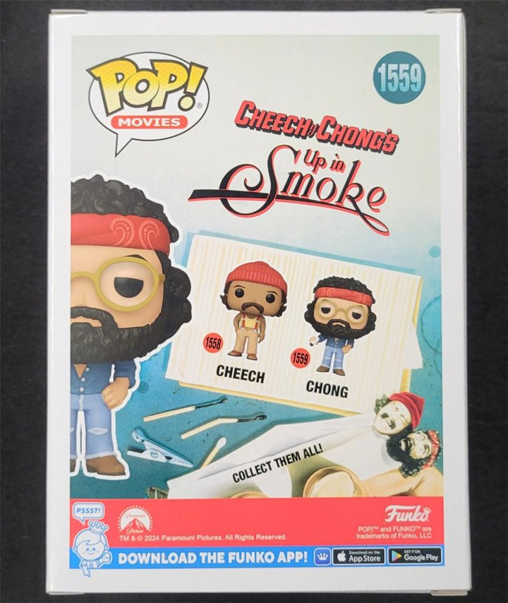 Tommy Chong signed Cheech & Chong Up in Smoke Funko Pop! 1559 auto~ Beckett BAS