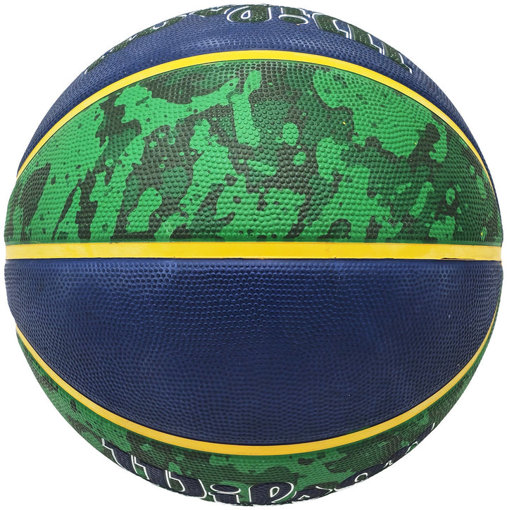 John Stockton Signed Blue & Green Tie-dye Utah Jazz Logo Basketball Beckett Wit