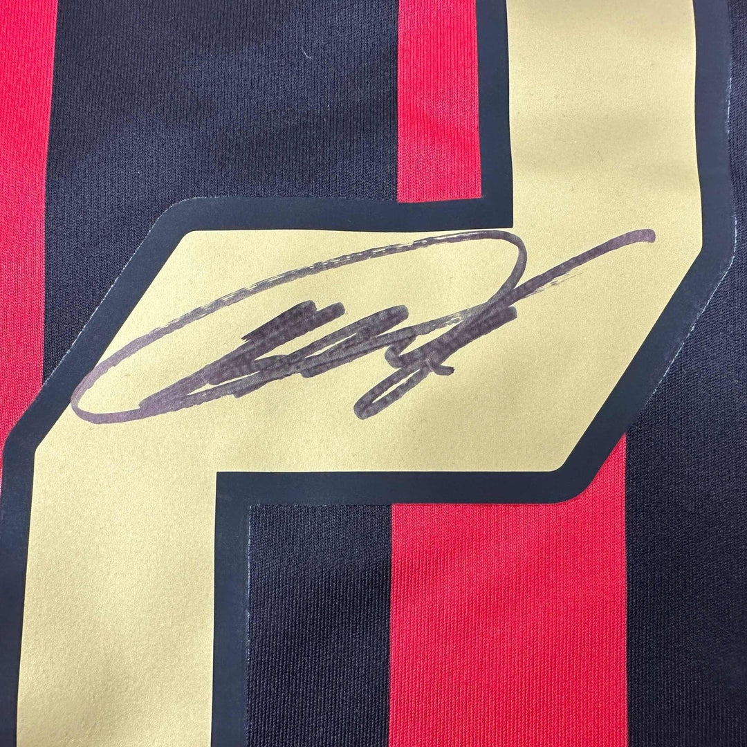 Autographed/Signed Ricardo Kaka AC Milan Black/Red Jersey Beckett BAS COA