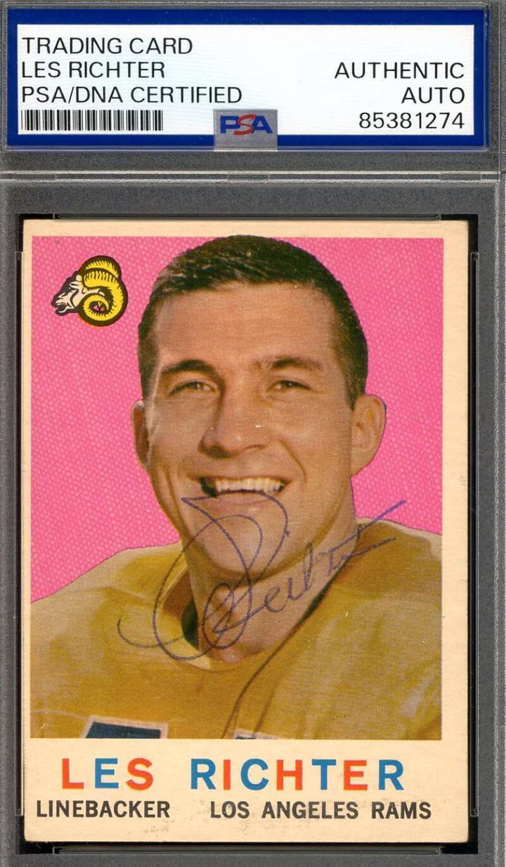 Les Richter PSA DNA Vintage Signed 1959 Topps Autograph
