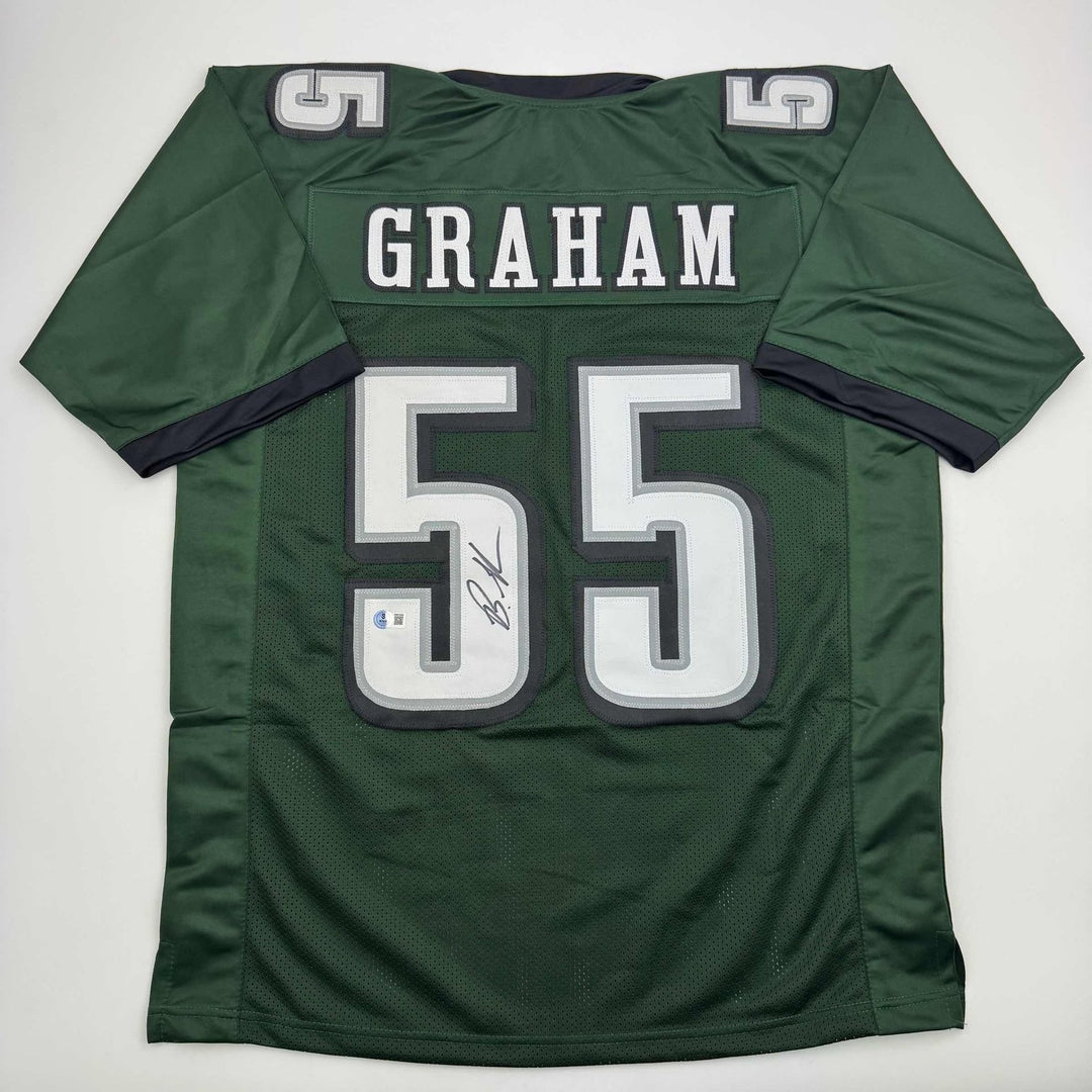 Autographed/Signed Brandon Graham Philadelphia Green Jersey Beckett BAS