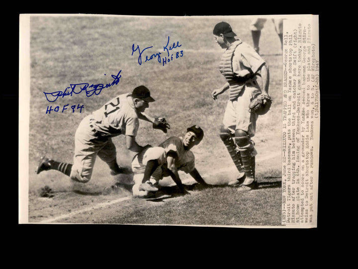 Phil Rizzuto George Kell JSA Cert Signed 8x10 Original 1947 Wire Photo Autograph
