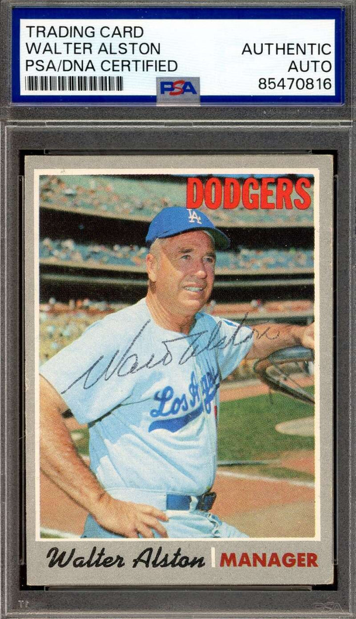 Walter Alston PSA DNA Signed 1970 Topps Autograph