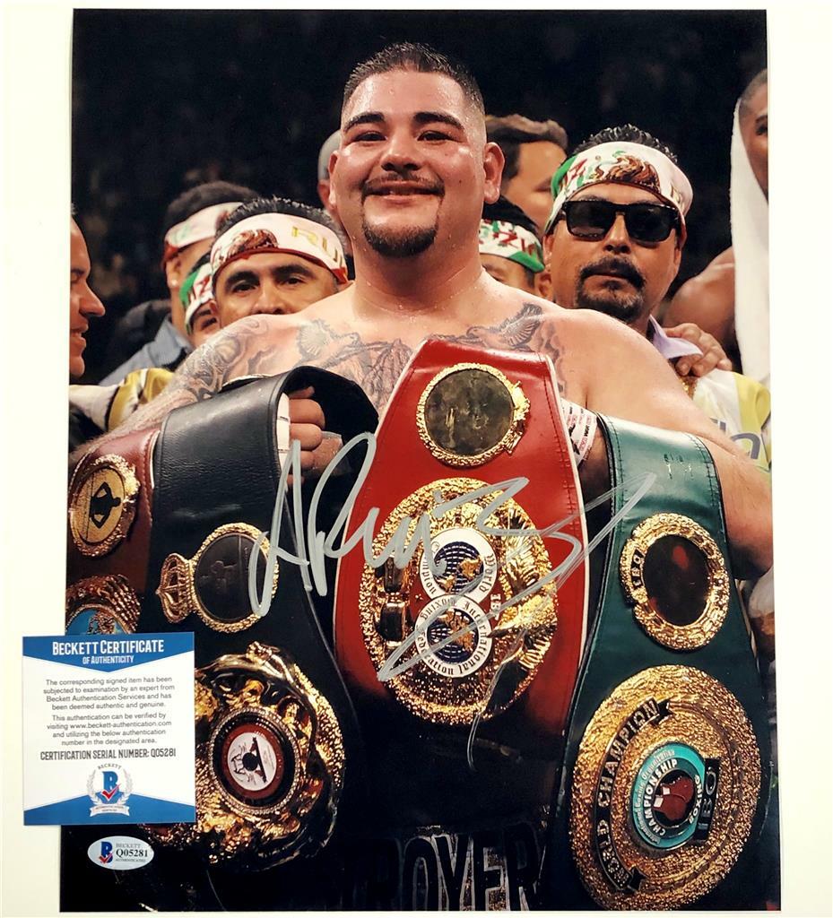 Andy Ruiz Jr autograph signed 11x14 Photo vs Anthony Joshua #15~ Beckett BAS COA