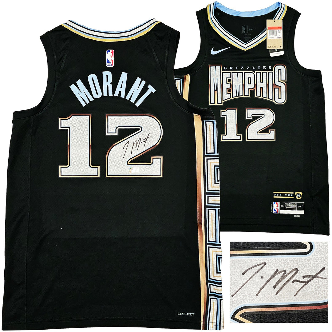 Grizzlies Ja Morant Auto Black Nike City Edition Swingman Jersey Size 48 Beckett