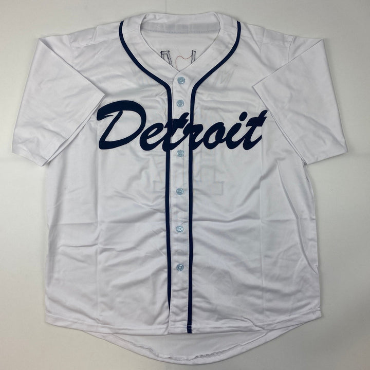 Autographed/Signed DENNY MCLAIN 31-6 1968 Detroit White Jersey JSA COA