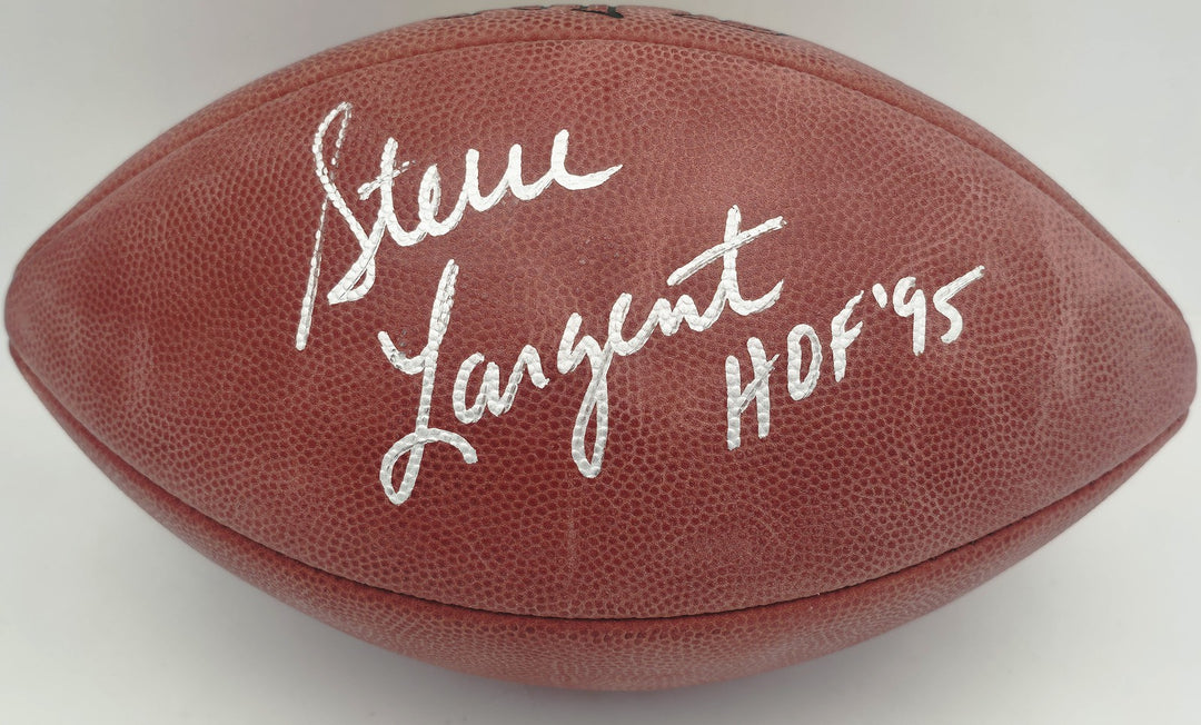Steve Largent Auto Official NFL Leather Football Seahawks "HOF 95" (Bladder) MCS